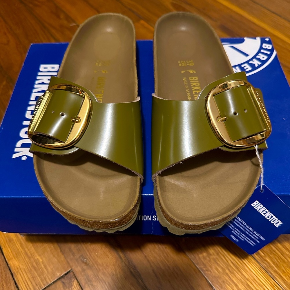 Birkenstock Sandal - Madrid Big Buckle - Olive Green NWT/NIB